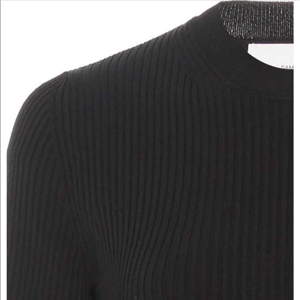 NWT Area Crystal Embellish Wavy Cuff Rib Bodysuit - Picture 6 of 13